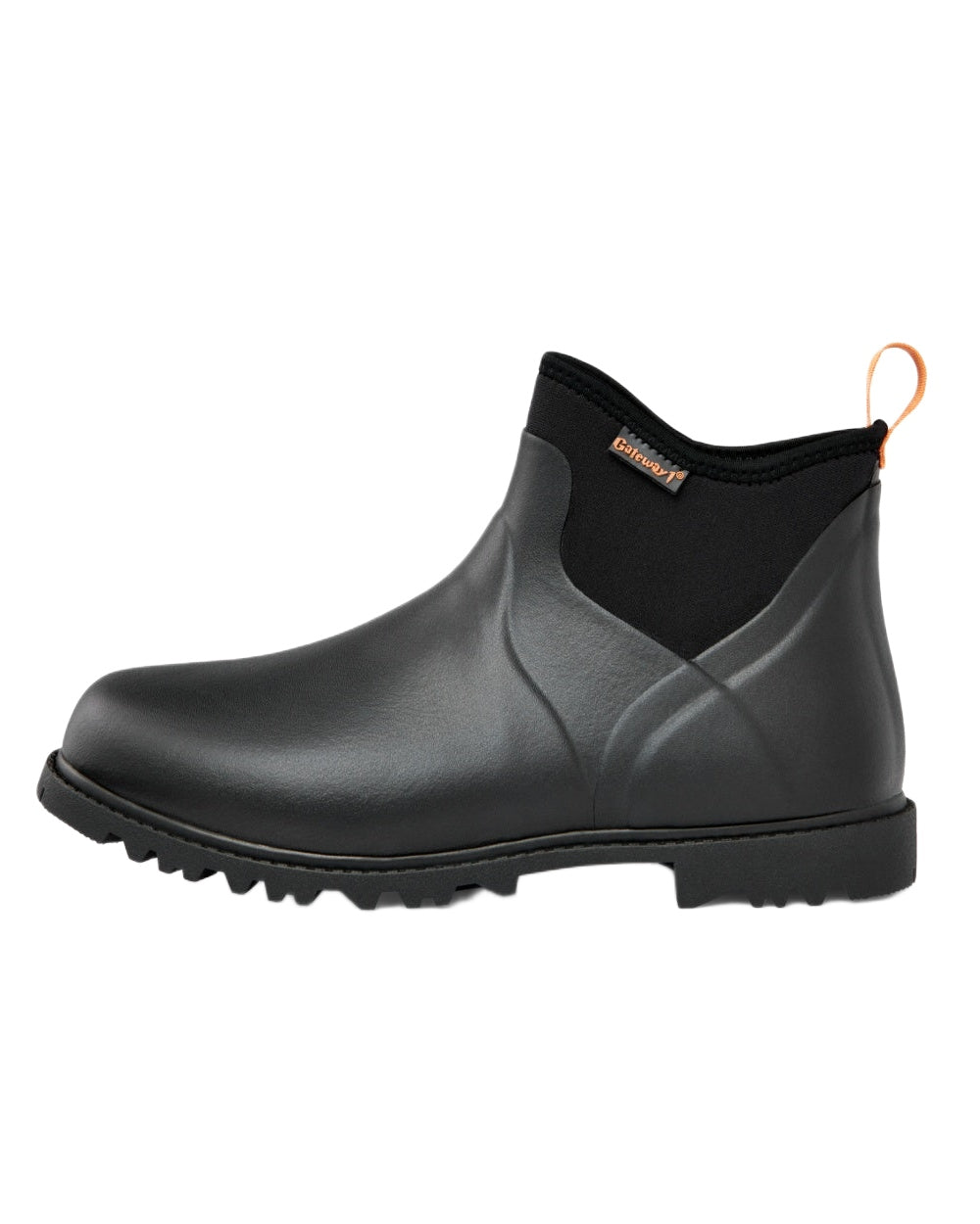 Black Coloured Gateway1 Ascot 6" 3mm Boots on white background 