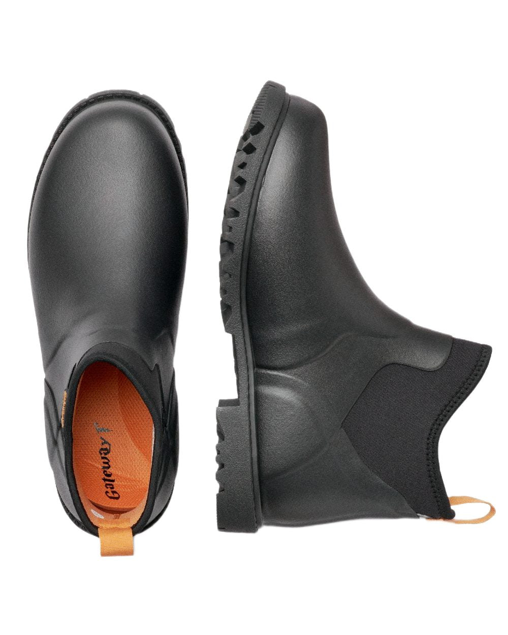 Black Coloured Gateway1 Ascot 6&quot; 3mm Boots on white background 