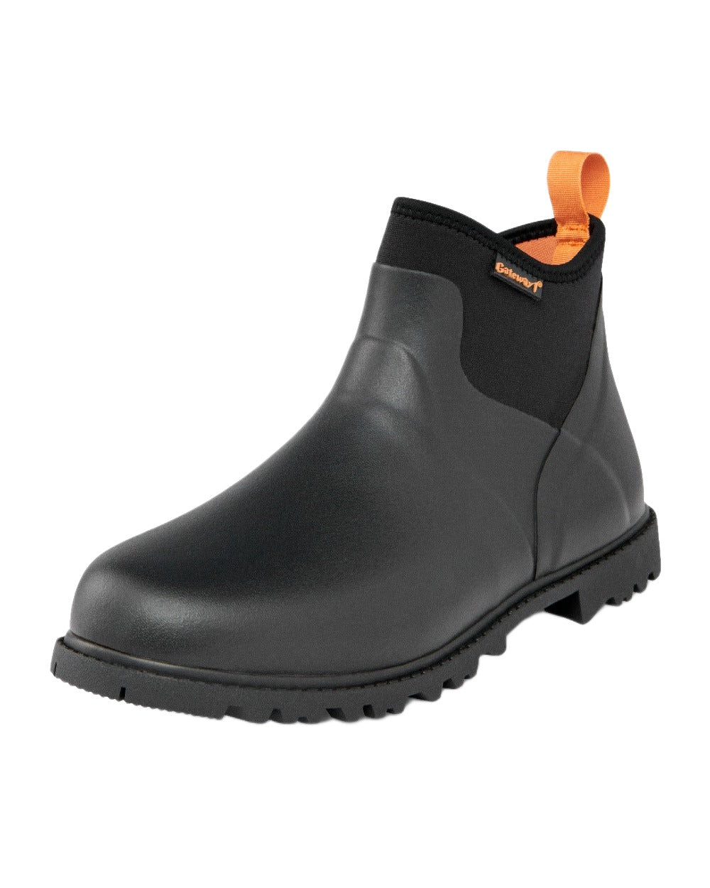 Black Coloured Gateway1 Ascot 6" 3mm Boots on white background 