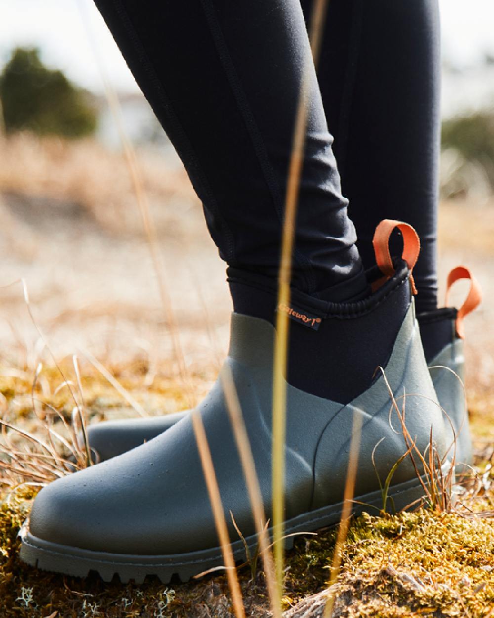 Khaki Coloured Gateway1 Ascot Lady 6 3mm Boots on outdoor background 