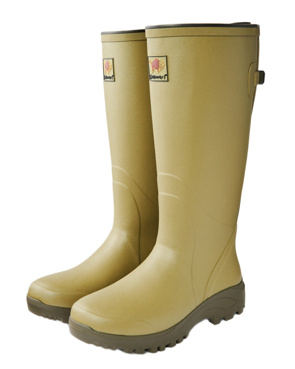Cedar Olive Coloured Gateway1 Field Master 18&quot; 3mm Wellingtons on white background 