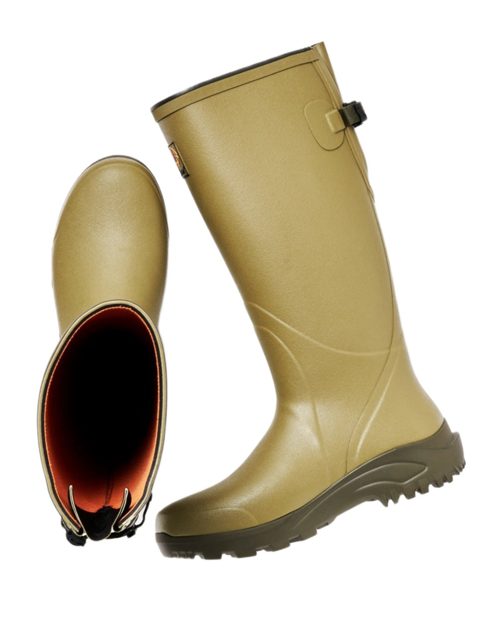 Cedar Olive Coloured Gateway1 Field Master 18" 3mm Wellingtons on white background 