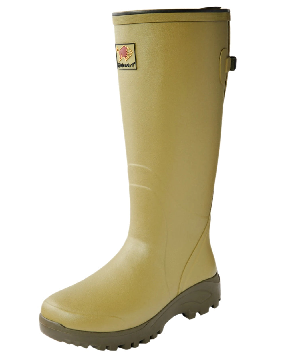 Cedar Olive Coloured Gateway1 Field Master Lady 17" 3mm Wellingtons on white background 