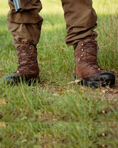 Dark Brown Coloured Gateway1 Fiordland II 11" Boots on outdoor background 