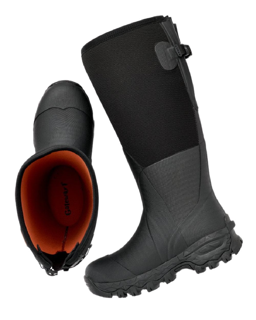 Black Coloured Gateway1 Icebeater 18&quot; 7mm Boots on white background 