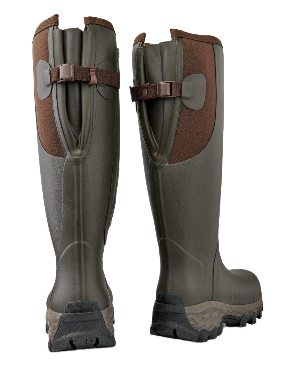 Dark Brown Coloured Gateway1 Moor Country Lady 17&quot; 3mm Side-Zip Wellingtons on white background 