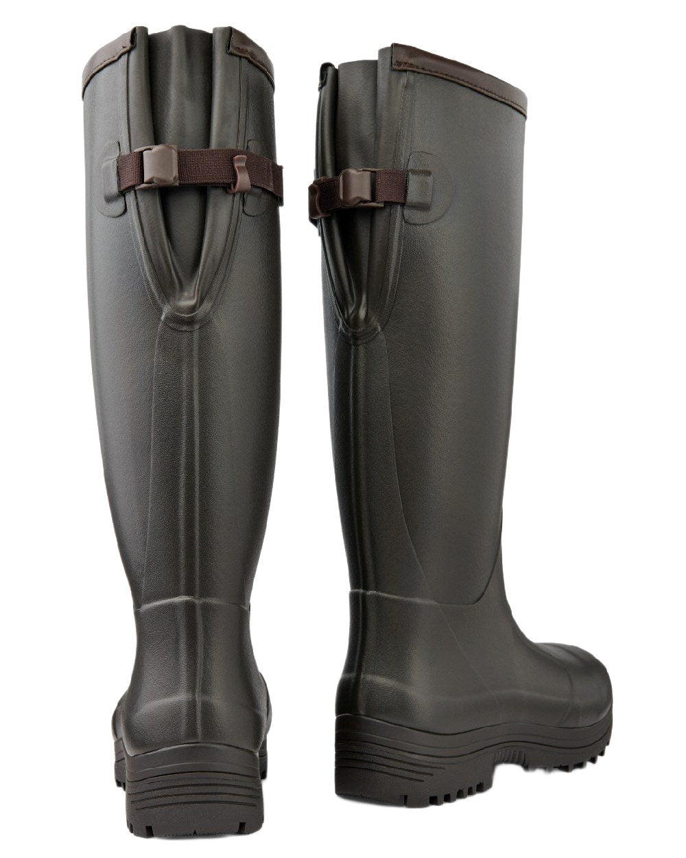 Dark Brown Coloured Gateway1 Pheasant Game Lady 17" 5mm Wellingtons on white background 
