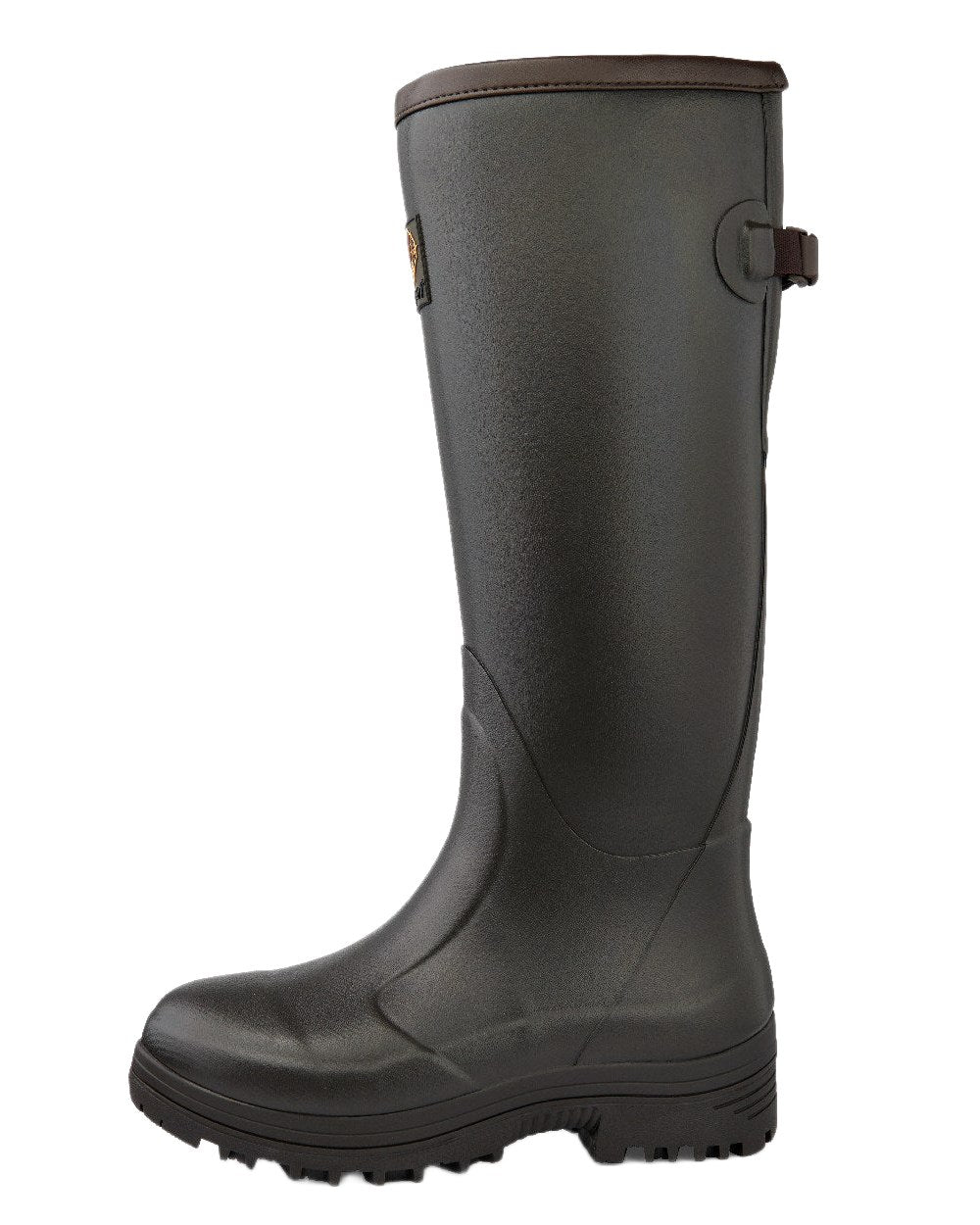 Dark Brown Coloured Gateway1 Pheasant Game Lady 17&quot; 5mm Wellingtons on white background 