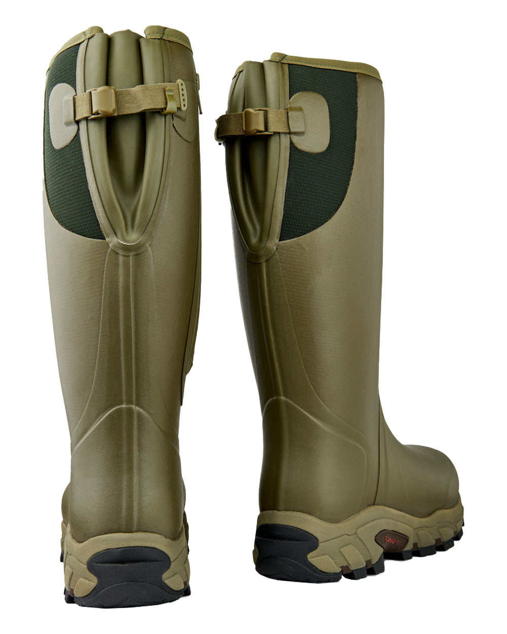 Olive coloured Gateway1 Pro Shooter 18" 7mm Wellingtons on White background 