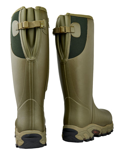 Olive coloured Gateway1 Pro Shooter 18&quot; 7mm Wellingtons on White background 