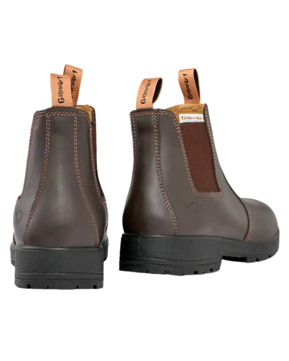 Coffee Coloured Gateway1 SD Lady 6" Pull-on Chelsea Boots on white background 