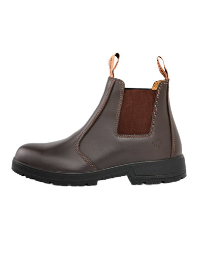Coffee Coloured Gateway1 SD Lady 6&quot; Pull-on Chelsea Boots on white background 