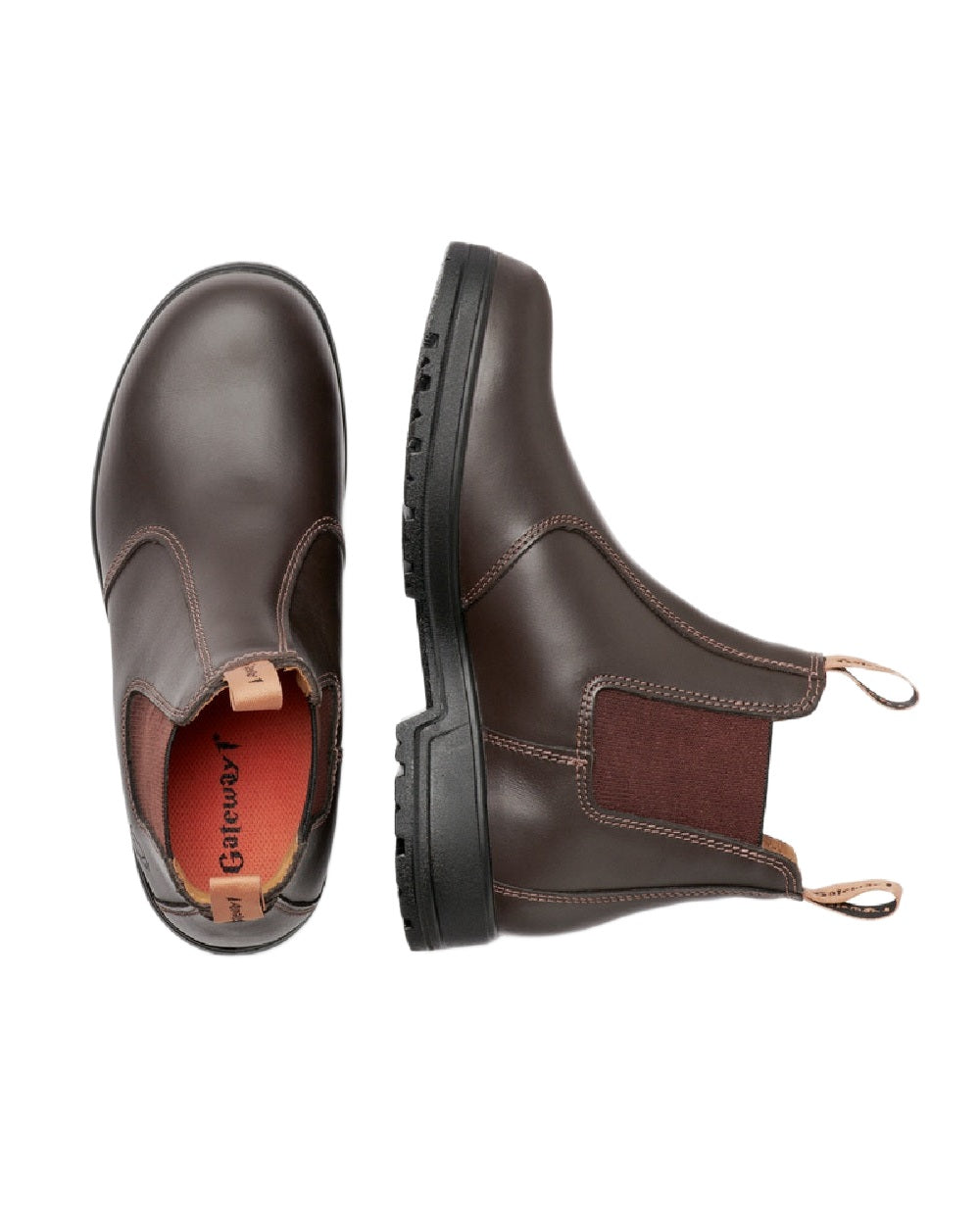 Coffee Coloured Gateway1 SD Lady 6&quot; Pull-on Chelsea Boots on white background 