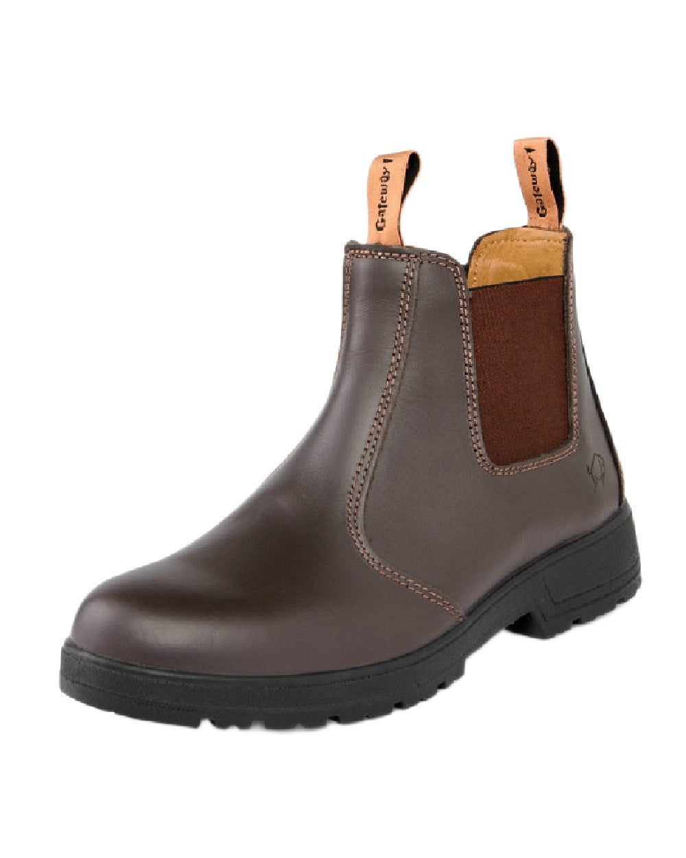 Coffee Coloured Gateway1 SD Lady 6&quot; Pull-on Chelsea Boots on white background 