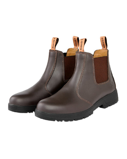 Coffee Coloured Gateway1 SD Lady 6&quot; Pull-on Chelsea Boots on white background 