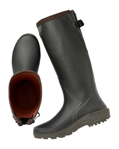 Khaki Coloured Gateway1 Sportsman II 18&quot; 4mm Wellingtons on white background 