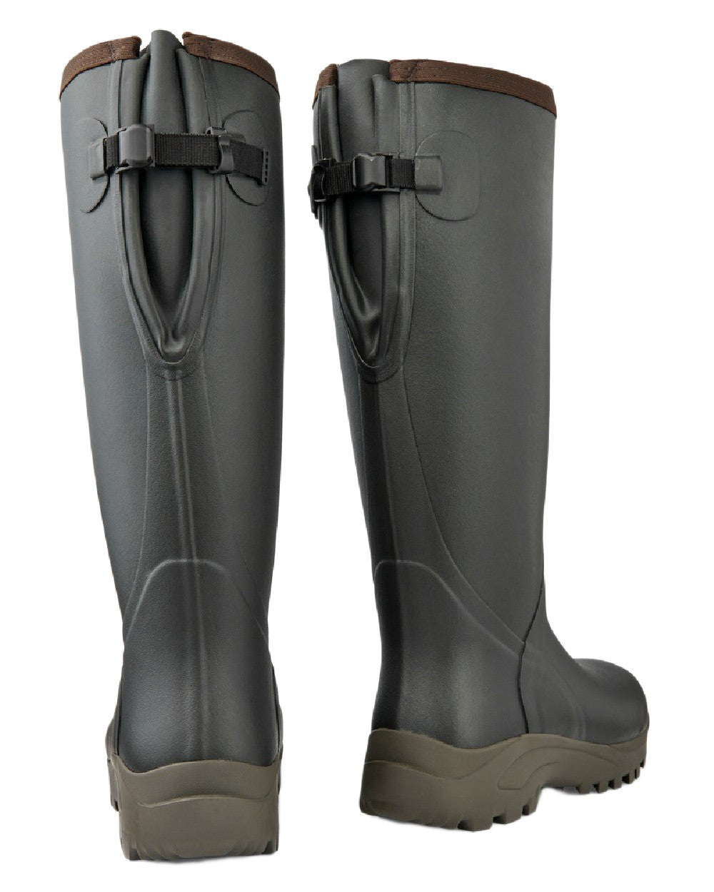 Khaki Coloured Gateway1 Sportsman II Lady 17" 4mm Wellingtons on white background