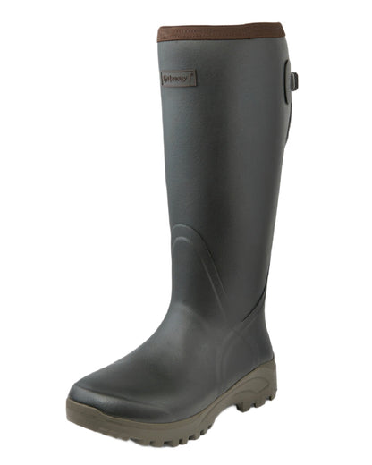 Khaki Coloured Gateway1 Sportsman II Lady 17&quot; 4mm Wellingtons on white background 