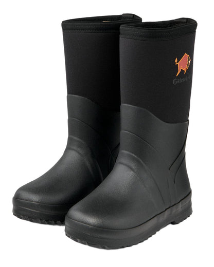 Black Coloured Gateway1 Wetland Master Kids 12 7mm Wellingtons on white background 