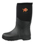 Black Coloured Gateway1 Wetland Master Kids 12 7mm Wellingtons on white background 
