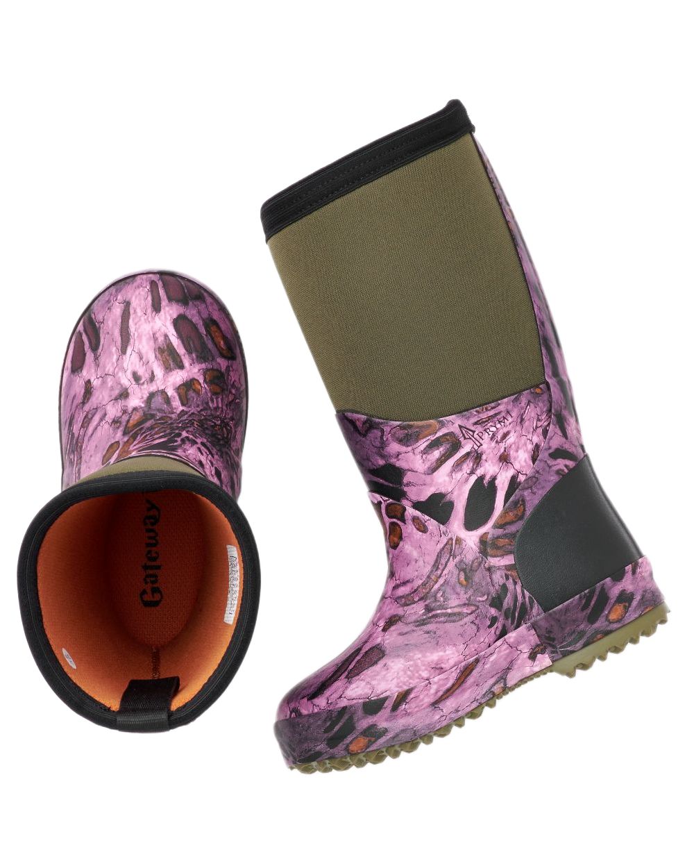 Prym1 Pink Out Coloured Gateway1 Wetland Master Kids 12 7mm Wellingtons on white background 