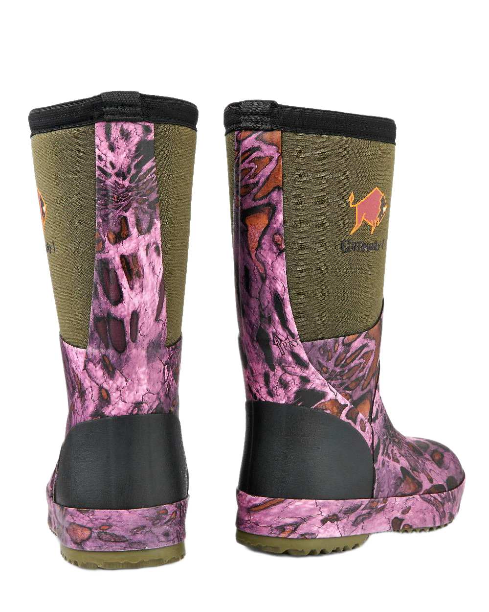 Prym1 Pink Out Coloured Gateway1 Wetland Master Kids 12 7mm Wellingtons on white background 
