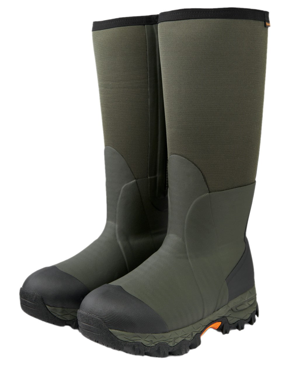 Dark Green Coloured Gateway1 Woodbeater 18" 7mm Side Zip Wellingtons on white background 