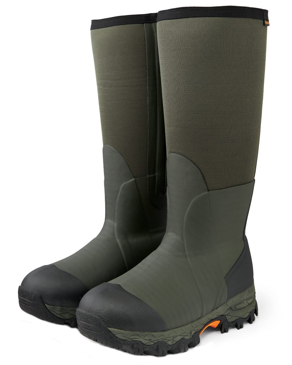 Dark Green Coloured Gateway1 Woodbeater 18&quot; 7mm Side Zip Wellingtons on white background 
