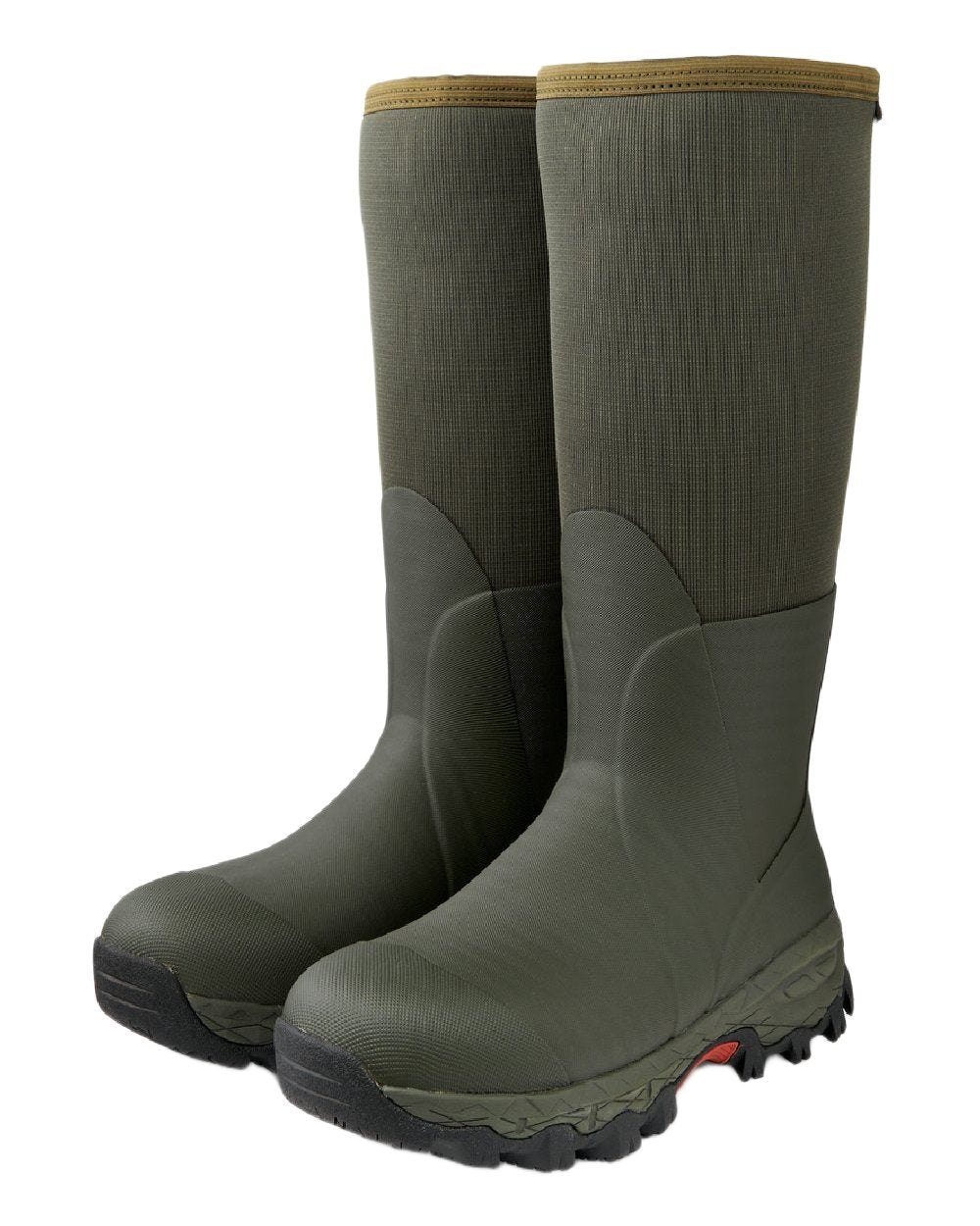 Dark Green Coloured Gateway1 Woodbeater 18&quot; 7mm Wellingtons on white background 