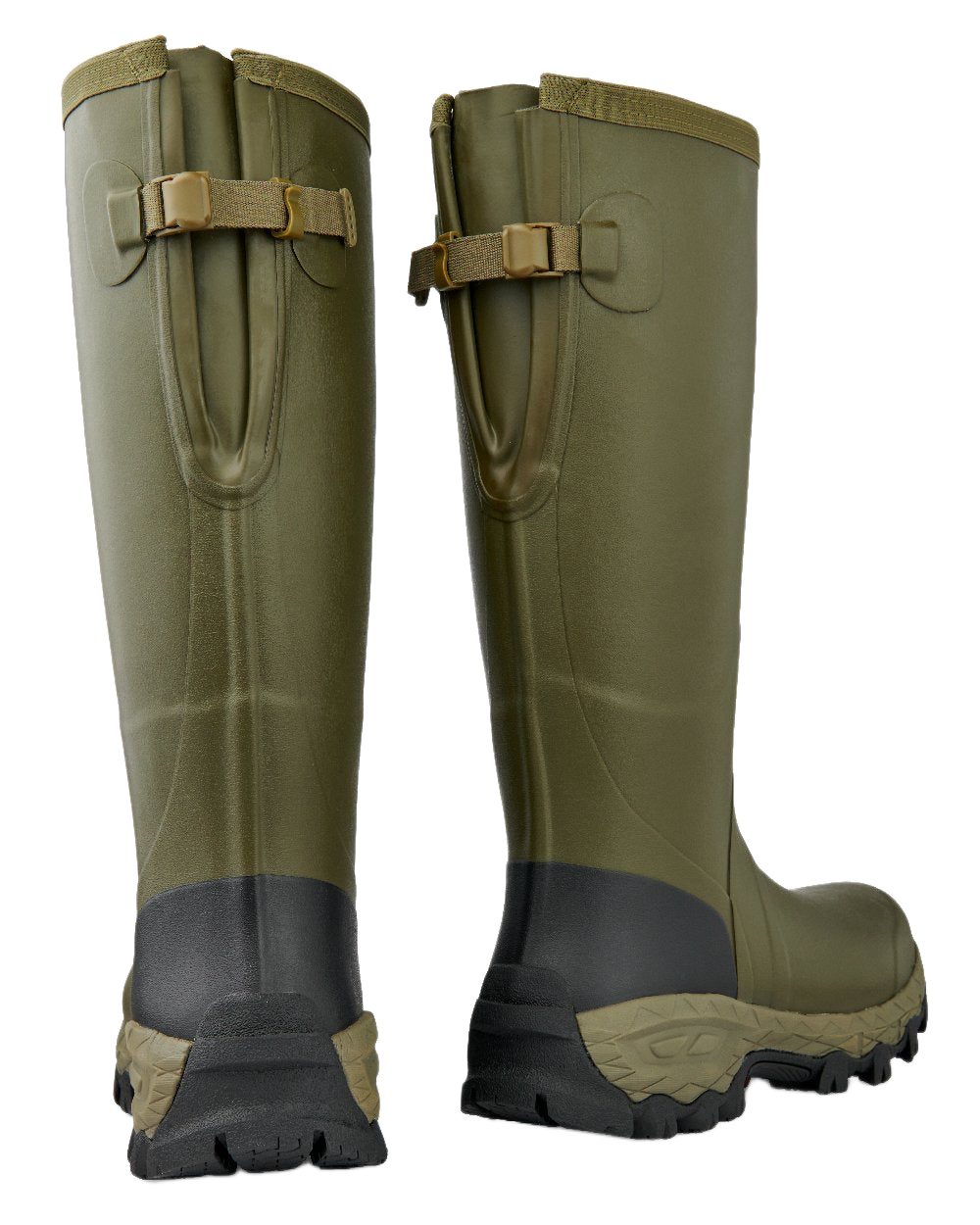 Olive Coloured Gateway1 Woodstalker 18" Wellingtons on white background 