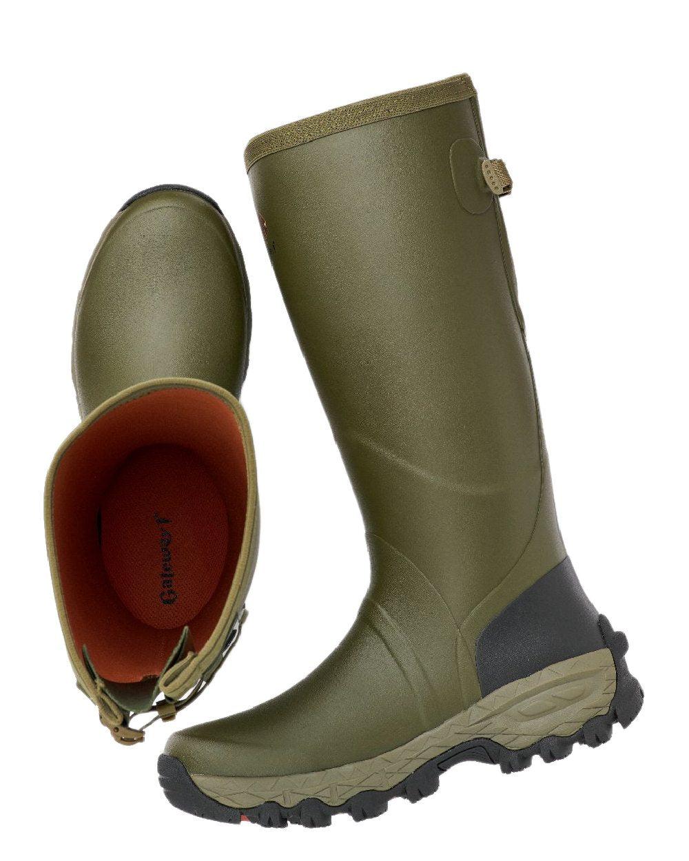 Olive Coloured Gateway1 Woodstalker 18" Wellingtons on white background 