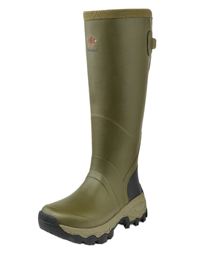 Olive Coloured Gateway1 Woodstalker Lady 17&quot; Wellingtons on white background 