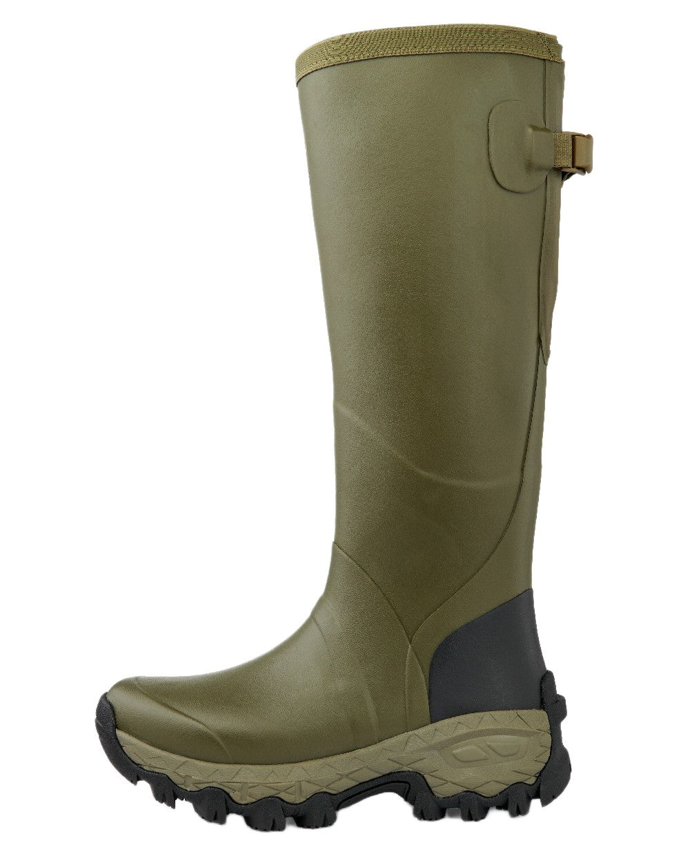 Olive Coloured Gateway1 Woodstalker Lady 17&quot; Wellingtons on white background 