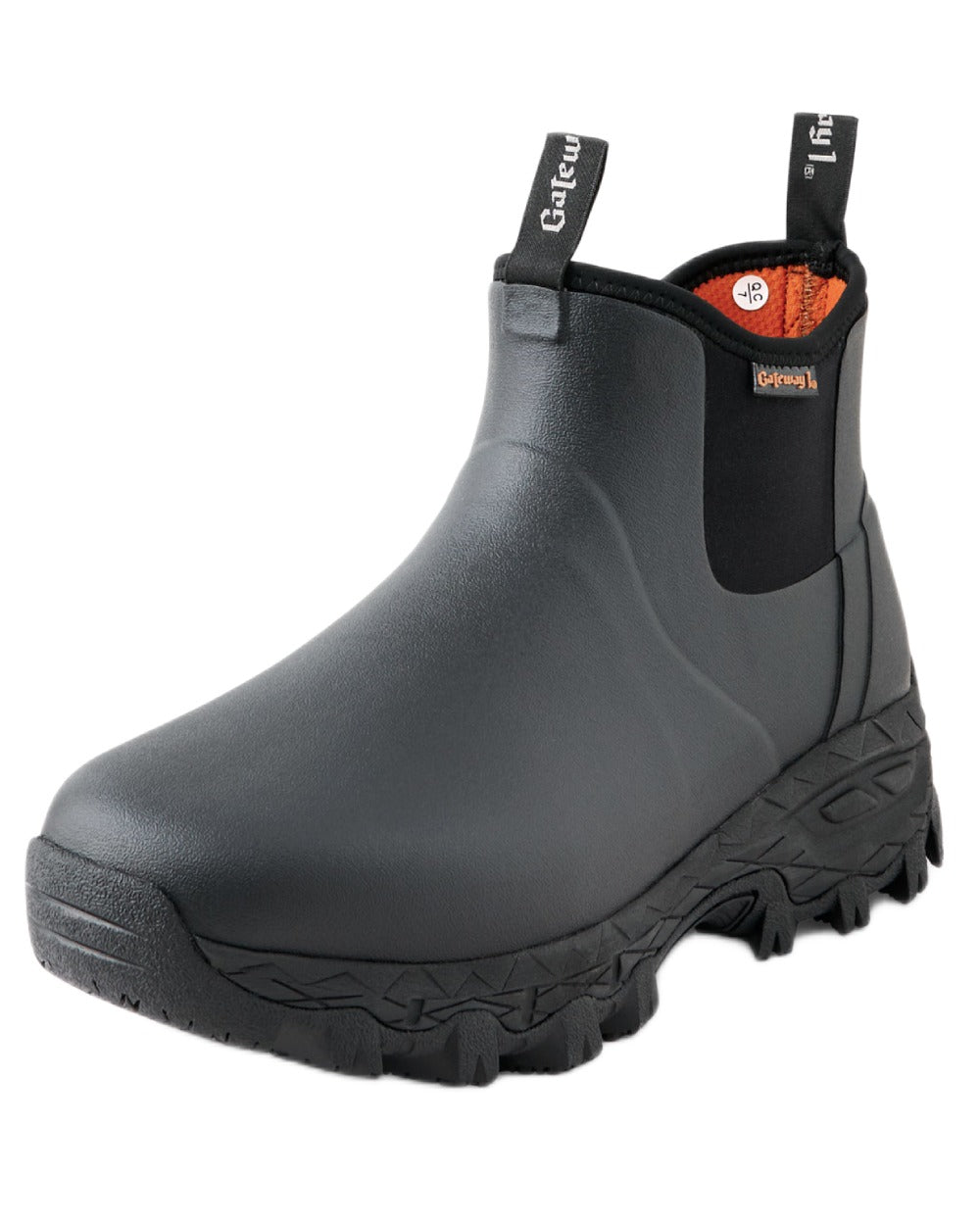 Black Coloured Gateway1 Woodwalker 7" 4mm Boots on white background 
