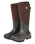 Dark Brown coloured Gateway1 Woodwalker Lady 17" 4mm Wellingtons on White background 