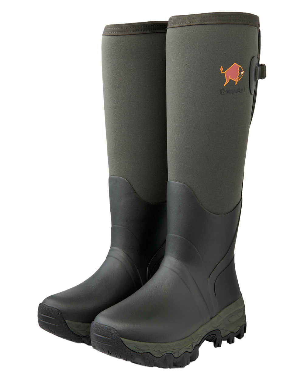 Forest coloured Gateway1 Woodwalker Lady 17" 4mm Wellingtons on White background 