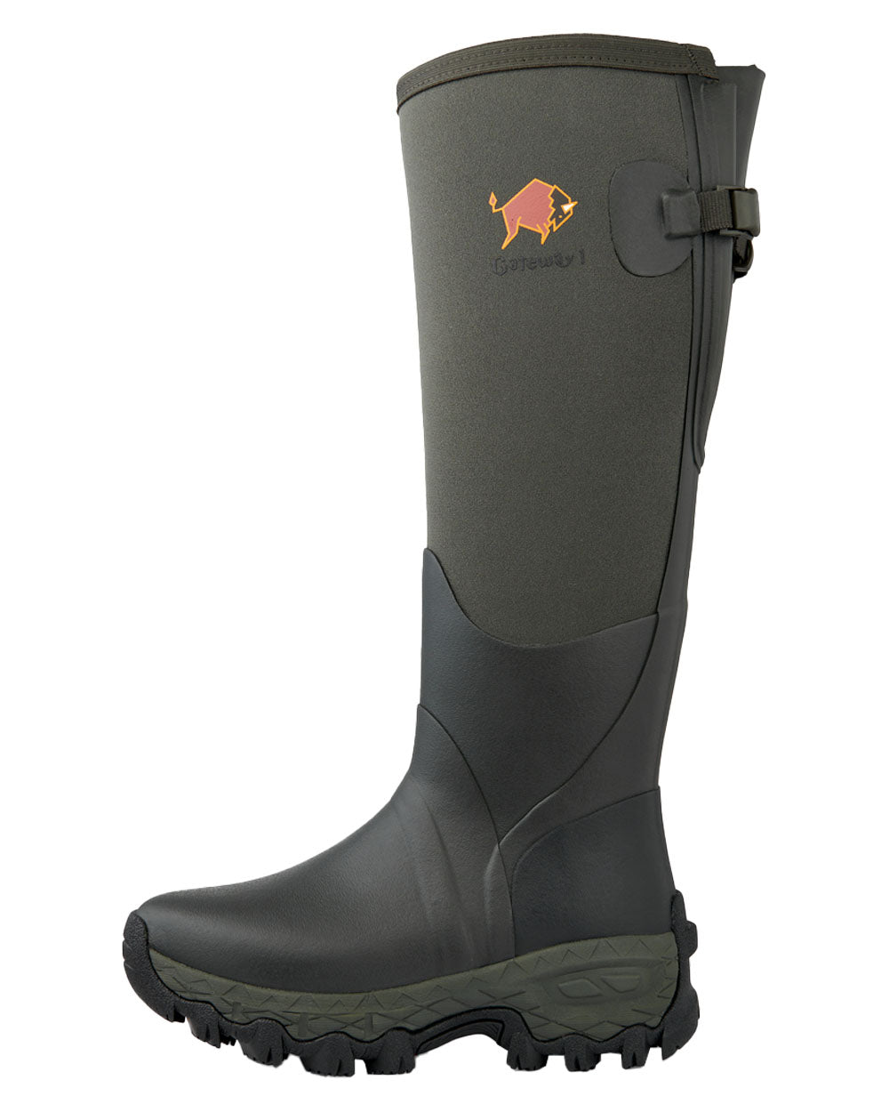 Forest coloured Gateway1 Woodwalker Lady 17" 4mm Wellingtons on White background 