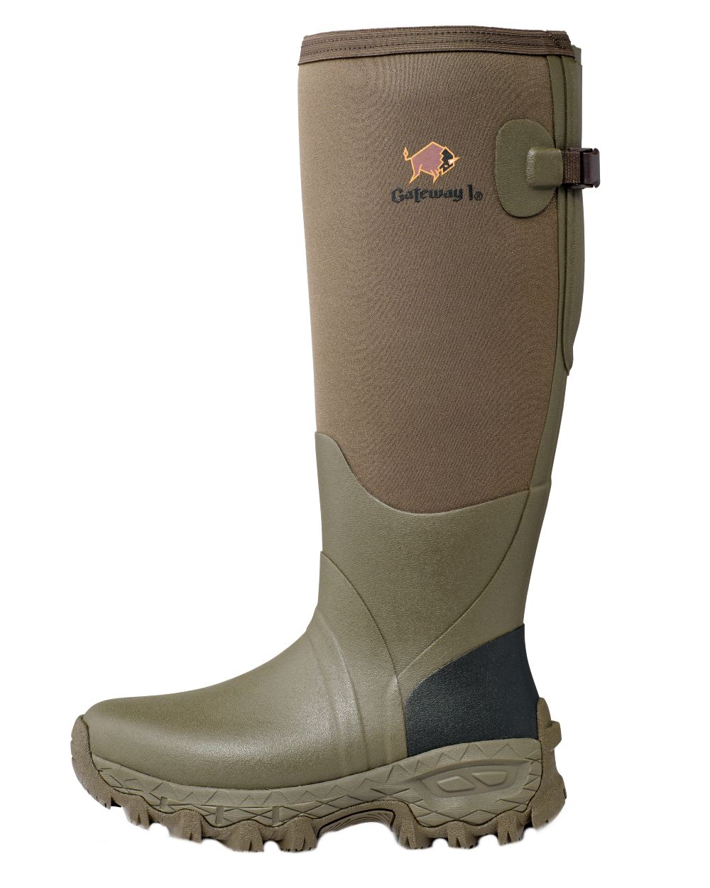 Walnut coloured Gateway1 Woodwalker Lady 17&quot; 4mm Wellingtons on White background 