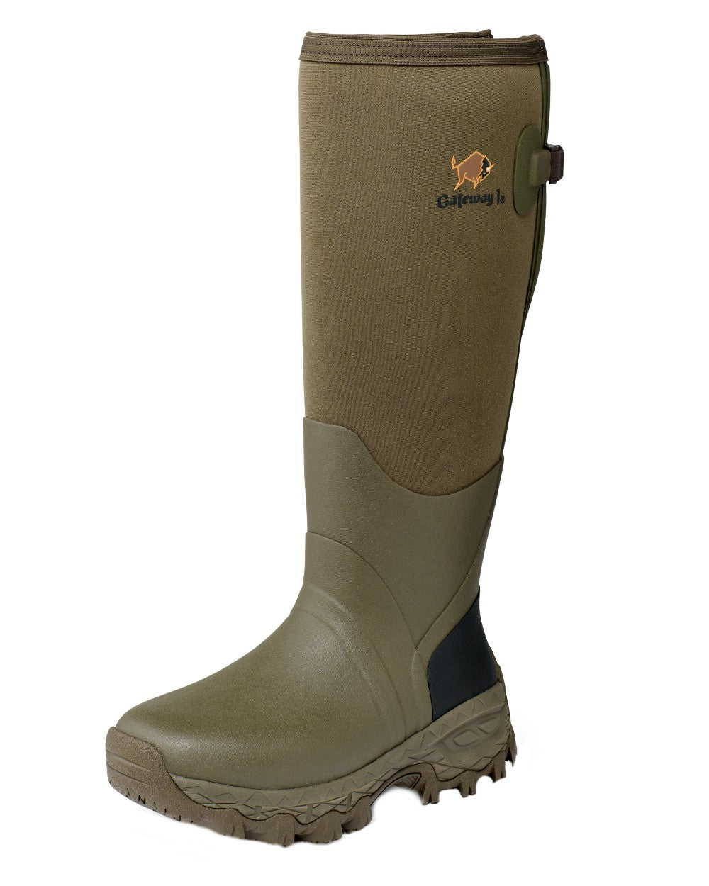 Walnut coloured Gateway1 Woodwalker Lady 17&quot; 4mm Wellingtons on White background 