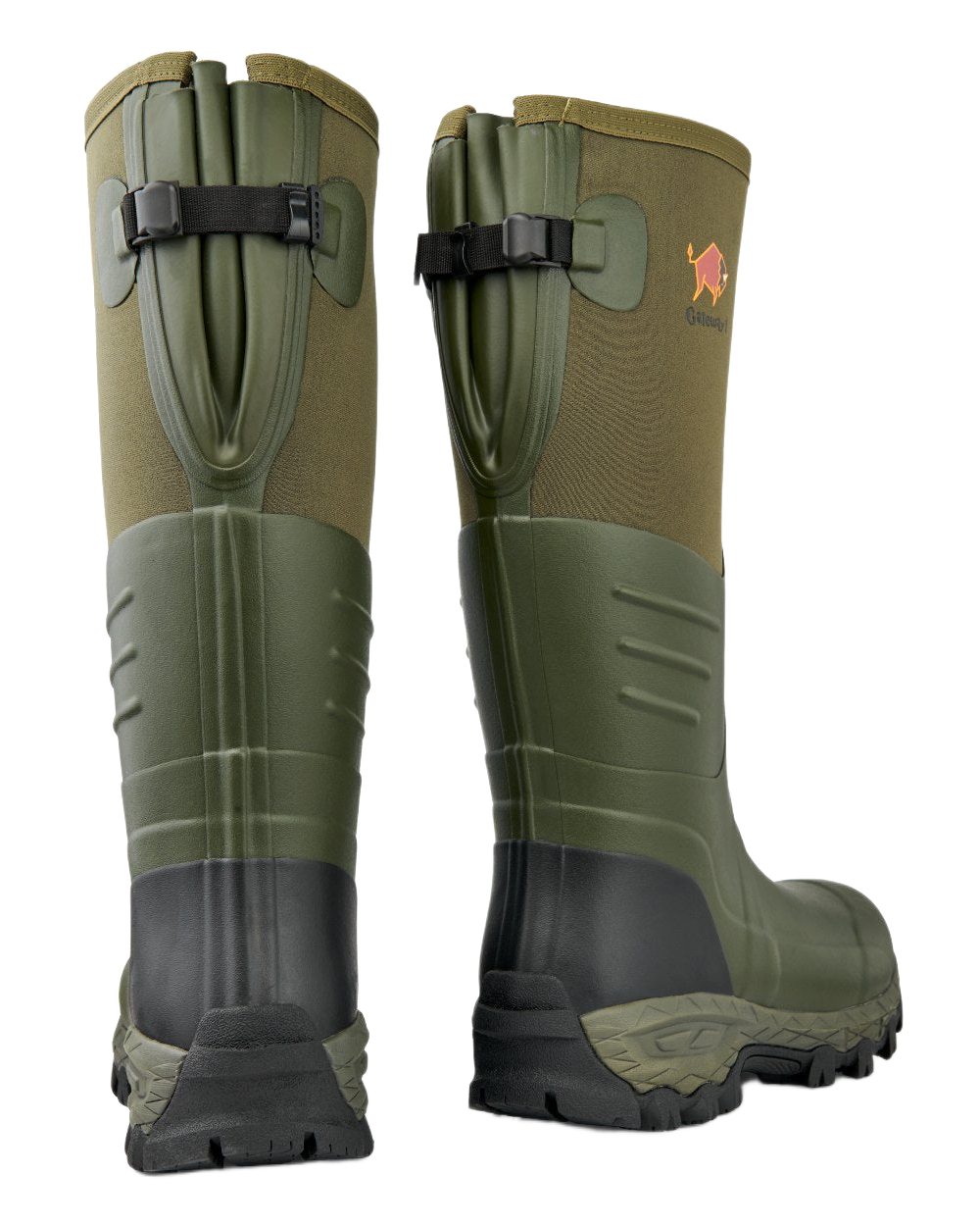 Khaki Coloured Gateway1 Woodwalker Wide 18" 4mm Wellingtons on white background 