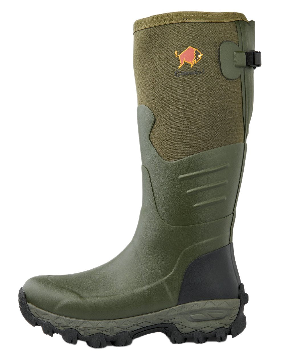 Khaki Coloured Gateway1 Woodwalker Wide 18" 4mm Wellingtons on white background 