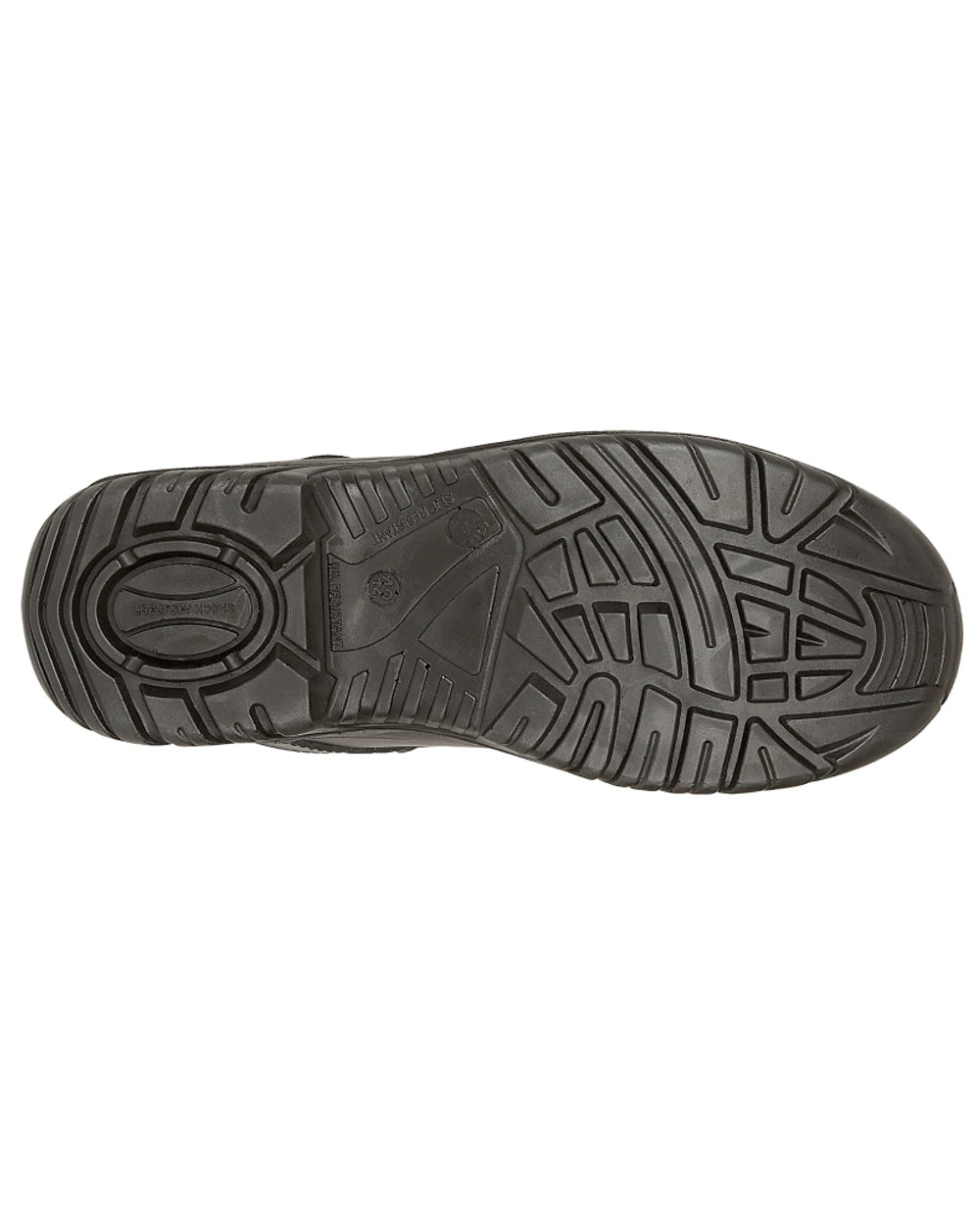 Black coloured Grafters Fully Composite Non-Metal Safety Hiker Type Boots on white background 