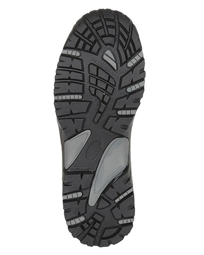 Black coloured Grafters Mens Full Grain Buffalo Leather Hiker Type Safety Boots on white background 