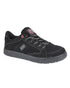 Black coloured Grafters Skate Type Toe Cap Safety Trainers on white background 