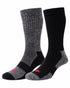 Black Grey Marl coloured HJ Hall Wool Thermal Workwear Sock 2 Pack on white background 