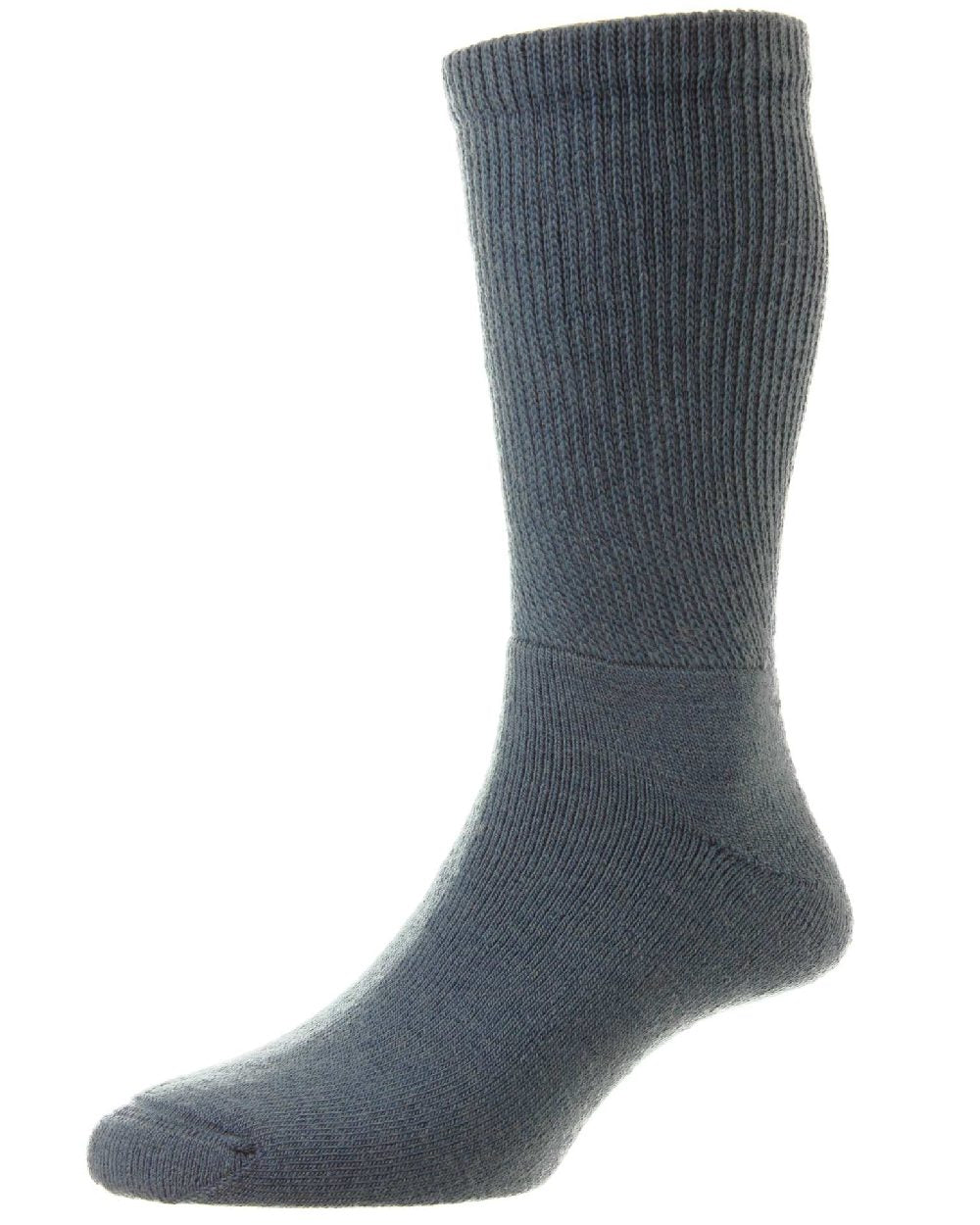 Airforce coloured HJ Hall Diabetic Wool Socks on white background  