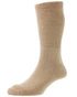 Beige coloured HJ Hall Diabetic Wool Socks on white background 