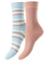 HJ Hall Fluffy Socks | 2 Pack in Light Blue and Dusky Pink 