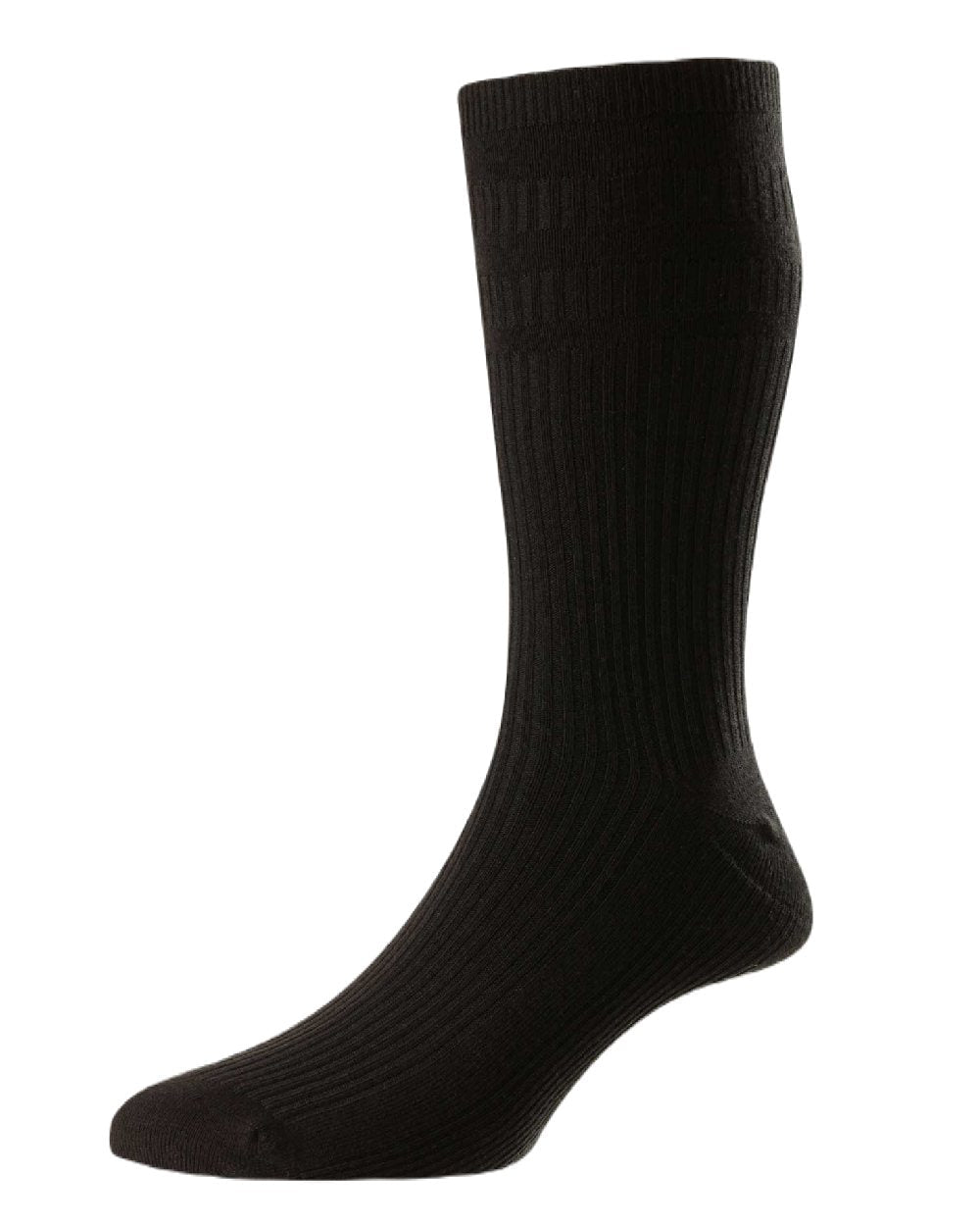 Brown coloured HJ Hall Mens Original Bamboo Softop Socks on white background 