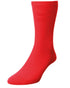 Red coloured HJ Hall Mens Original Bamboo Softop Socks on white background 